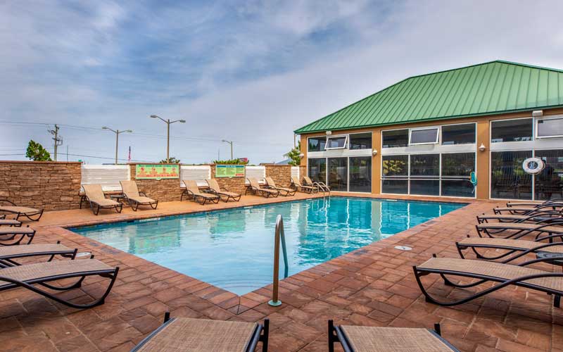 Outdoor saltwater pool